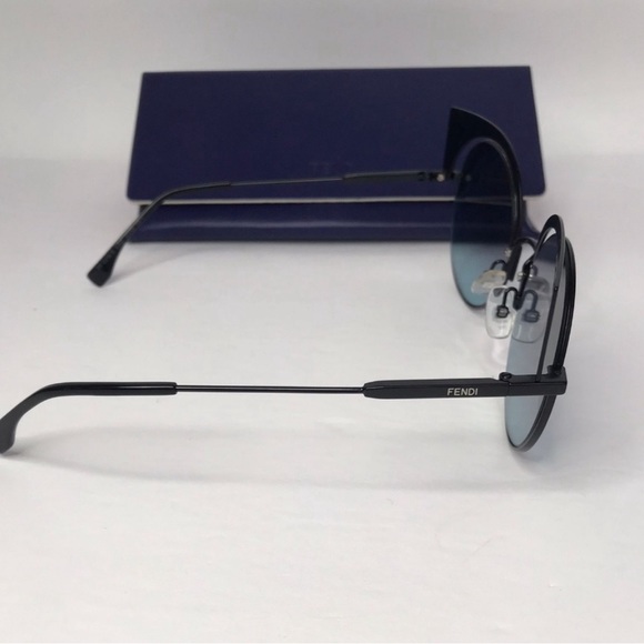 New - 💯 Auth Fendi Hypnoshine Blue-Aqua Gradient Round Sunglasses FF 0215/S 00… - Picture 14 of 17